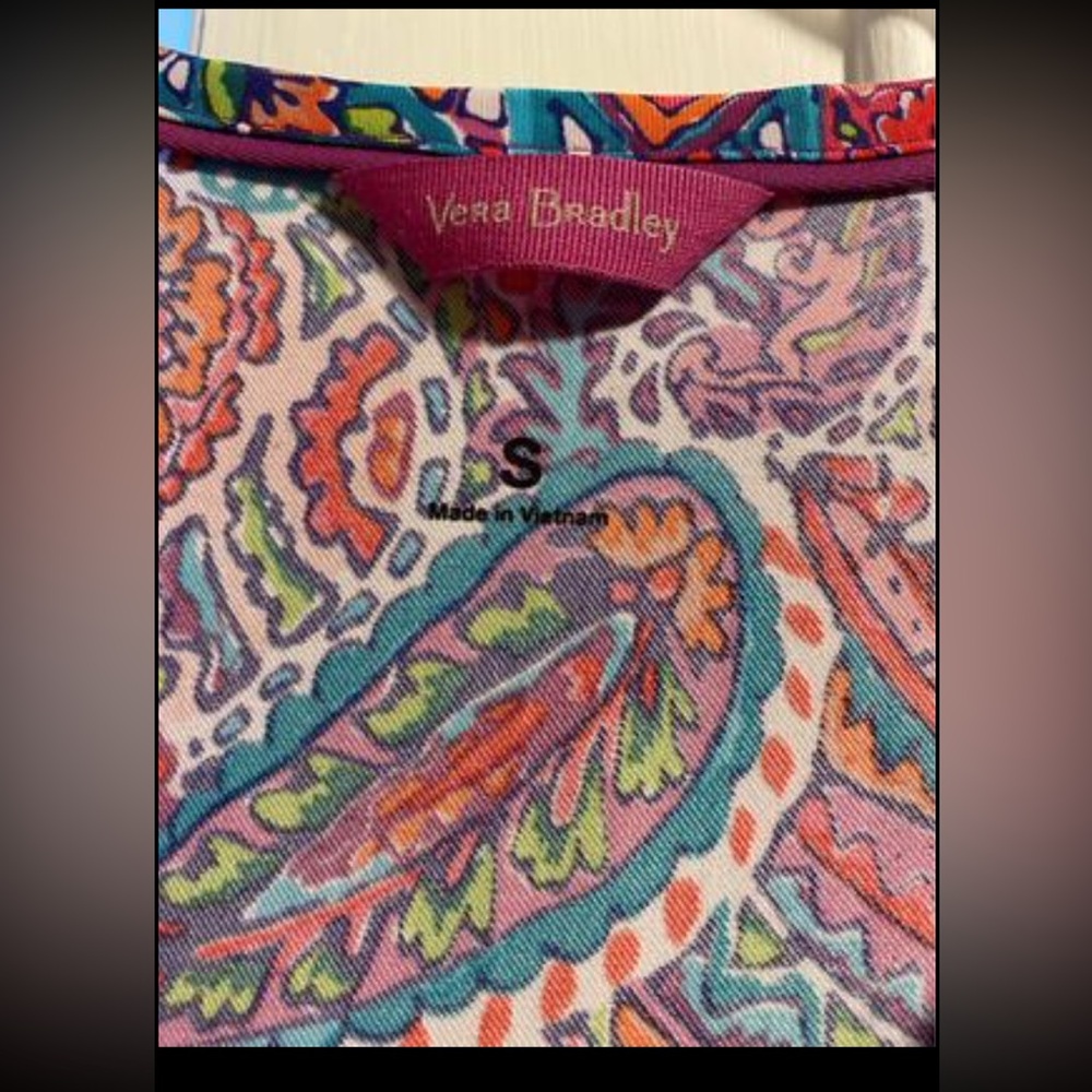 Vera Bradley Paisley Scrub Top - Picture 2 of 3
